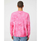 PRM3500TD Independent Trading Co. Midweight Tie-Dyed Sweatshirt Tie Dye Pink