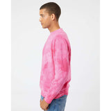 PRM3500TD Independent Trading Co. Midweight Tie-Dyed Sweatshirt Tie Dye Pink