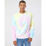 PRM3500TD Independent Trading Co. Midweight Tie-Dyed Sweatshirt Tie Dye Sunset Swirl