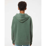 PRM1500Y Independent Trading Co. Youth Midweight Pigment-Dyed Hooded Sweatshirt Pigment Alpine Green