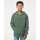 PRM1500Y Independent Trading Co. Youth Midweight Pigment-Dyed Hooded Sweatshirt Pigment Alpine Green