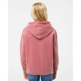 PRM1500Y Independent Trading Co. Youth Midweight Pigment-Dyed Hooded Sweatshirt Pigment Maroon