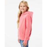 PRM1500Y Independent Trading Co. Youth Midweight Pigment-Dyed Hooded Sweatshirt Pigment Pink