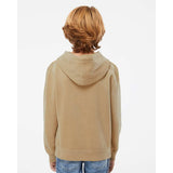 PRM1500Y Independent Trading Co. Youth Midweight Pigment-Dyed Hooded Sweatshirt Pigment Sandstone