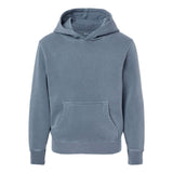 PRM1500Y Independent Trading Co. Youth Midweight Pigment-Dyed Hooded Sweatshirt Pigment Slate Blue