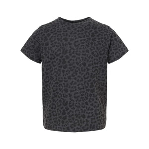 3321 Rabbit Skins Toddler Fine Jersey Tee Black Leopard