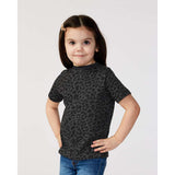 3321 Rabbit Skins Toddler Fine Jersey Tee Black Leopard