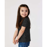 3321 Rabbit Skins Toddler Fine Jersey Tee Black Leopard