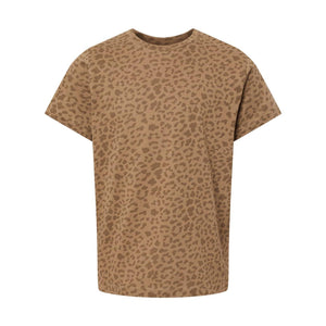 3321 Rabbit Skins Toddler Fine Jersey Tee Brown Leopard