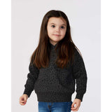 3326 Rabbit Skins Toddler Pullover Fleece Hoodie Black Leopard