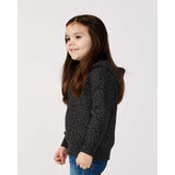 3326 Rabbit Skins Toddler Pullover Fleece Hoodie Black Leopard