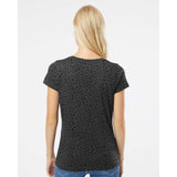 3516 LAT Women's Fine Jersey Tee Black Leopard