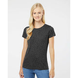 3516 LAT Women's Fine Jersey Tee Black Leopard