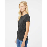 3516 LAT Women's Fine Jersey Tee Black Leopard