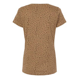 3516 LAT Women's Fine Jersey Tee Brown Leopard