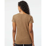 3516 LAT Women's Fine Jersey Tee Brown Leopard