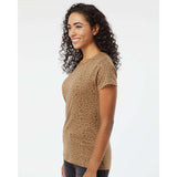 3516 LAT Women's Fine Jersey Tee Brown Leopard