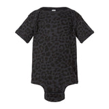 4424 Rabbit Skins Infant Fine Jersey Bodysuit Black Leopard