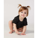 4424 Rabbit Skins Infant Fine Jersey Bodysuit Black Leopard