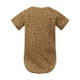 4424 Rabbit Skins Infant Fine Jersey Bodysuit Brown Leopard