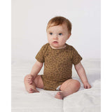 4424 Rabbit Skins Infant Fine Jersey Bodysuit Brown Leopard