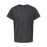 6101 LAT Youth Fine Jersey Tee Black Leopard