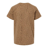 6101 LAT Youth Fine Jersey Tee Brown Leopard