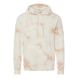 PRM4500TD Independent Trading Co. Midweight Tie-Dyed Hooded Sweatshirt Tie Dye Dusty Pink