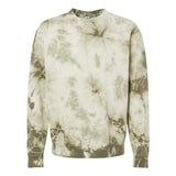 PRM3500TD Independent Trading Co. Midweight Tie-Dyed Sweatshirt Tie Dye Olive