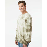 PRM3500TD Independent Trading Co. Midweight Tie-Dyed Sweatshirt Tie Dye Olive