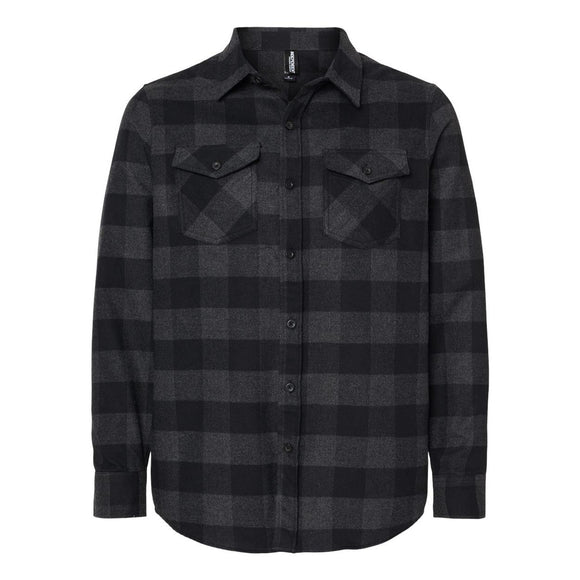 EXP50F Independent Trading Co. Flannel Shirt Charcoal Heather/ Black