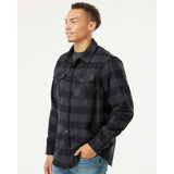 EXP50F Independent Trading Co. Flannel Shirt Charcoal Heather/ Black