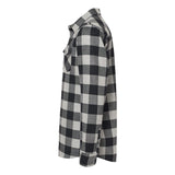 EXP50F Independent Trading Co. Flannel Shirt Grey Heather/ Black