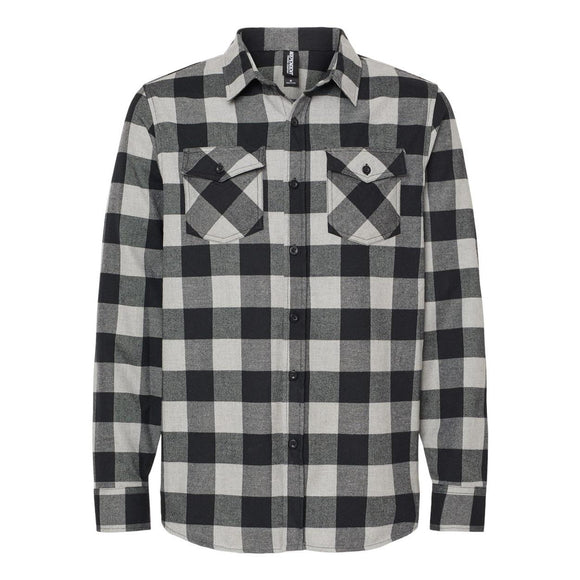 EXP50F Independent Trading Co. Flannel Shirt Grey Heather/ Black