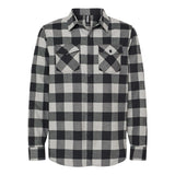 EXP50F Independent Trading Co. Flannel Shirt Grey Heather/ Black