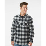 EXP50F Independent Trading Co. Flannel Shirt Grey Heather/ Black