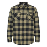 EXP50F Independent Trading Co. Flannel Shirt Olive/ Black